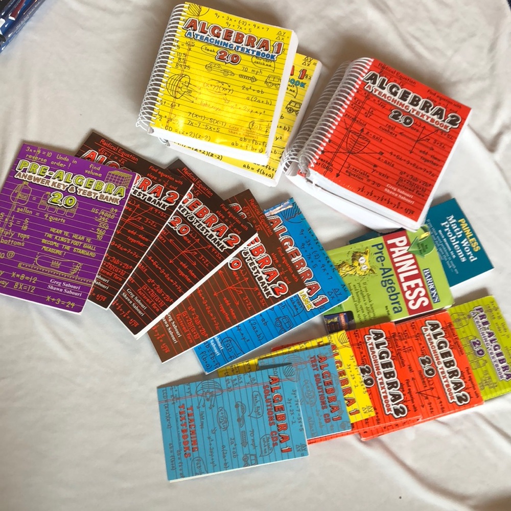 Assortment of math textbooks very good condition